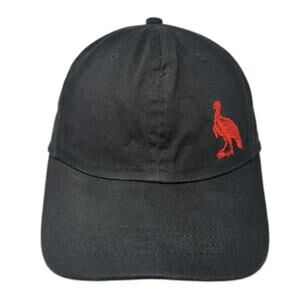 Wild Turkey Baseball Cap Black One Size Embroidered Logo Slideback Bourbon Hat
